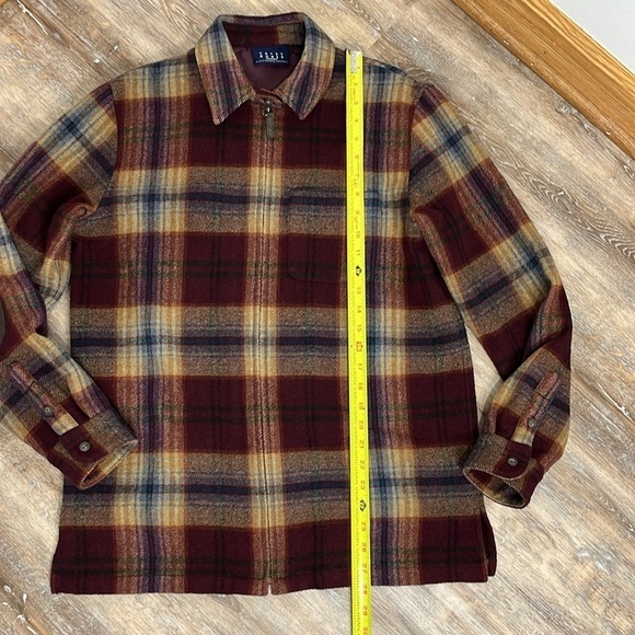 Liz Claiborne Plaid Jacket - Red, Brown, and Tan - Picture 11 of 16